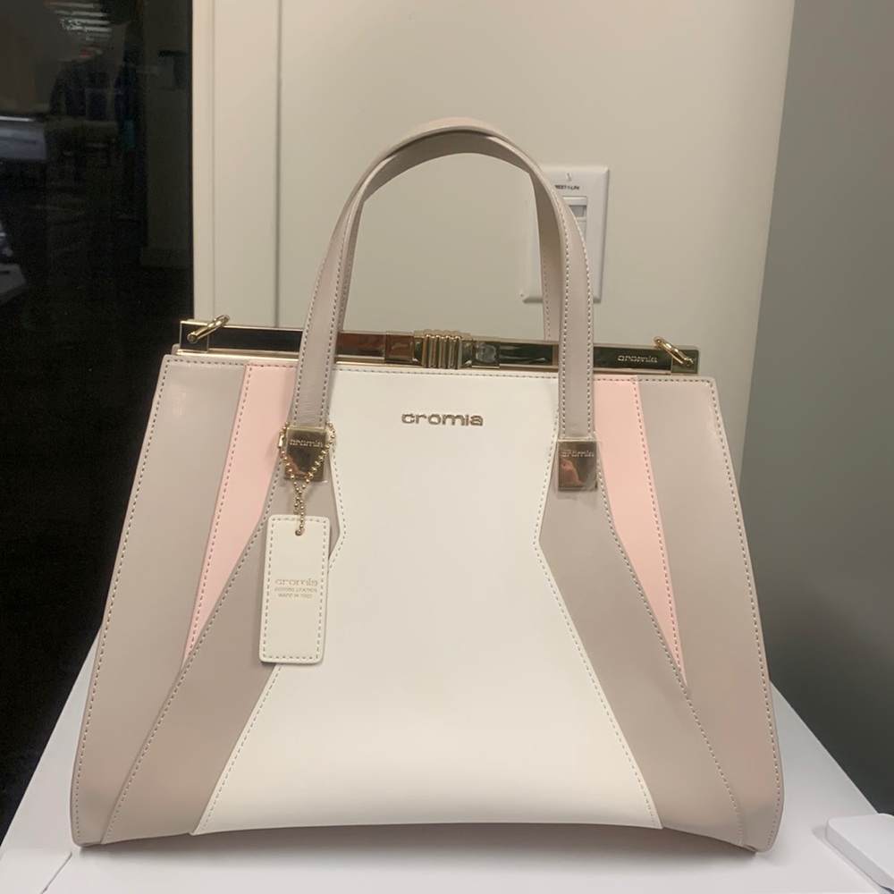 CROMIA genuine leather bag!!! NEW W/Tags and plastic on hardware!